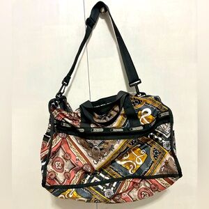 Vintage LeSportsac Deluxe Large Weekender bag with a Scarf Print